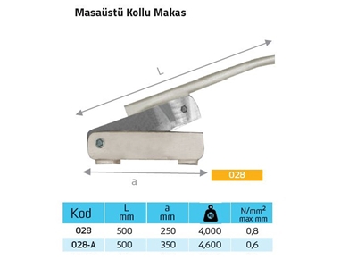 500x270 Mm Masa Üstü Kollu Makas - 1