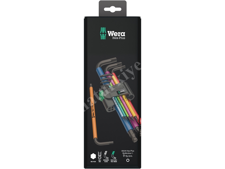 950/9 Hex-Plus Renkli 9 Parça Siyah Kaplama L-Anahtar Seti - 05073593001
