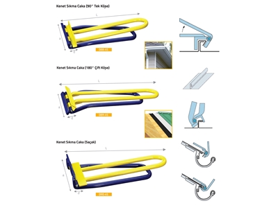 385x220 Mm 90 Tek Köşe Caka Kenet Makinası - 1