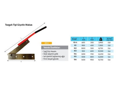 650x300 Mm Tezgah Tip Giyotin Makas  - 1