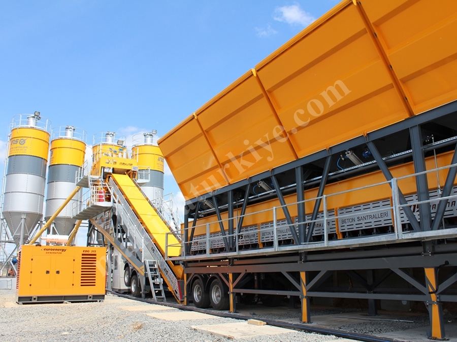 Çift Şaşe Mobil Beton Santrali 120 M³/S