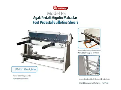 PS 12 1320X1,2 Foot Pedal Guillotine Shear