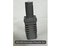 40X40 mm Yeni Gri Plastik Rotil Ayak  - 1