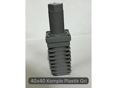 40X40 mm Yeni Gri Plastik Rotil Ayak 