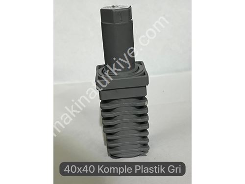 40X40 mm Yeni Gri Plastik Rotil Ayak 