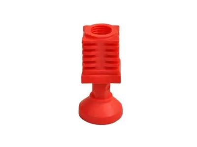 Pied à roulette en plastique rouge Cici 30x30 mm