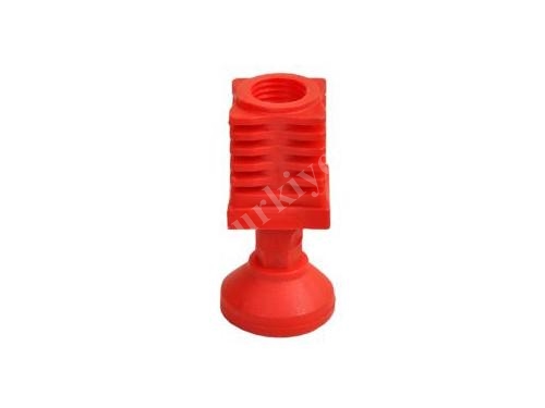 Pied à roulette en plastique rouge Cici 30x30 mm