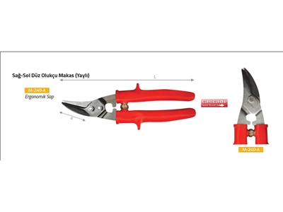 240x45 Mm Yaylı Sağ Düz Olukçu Kollu Makas  - 0