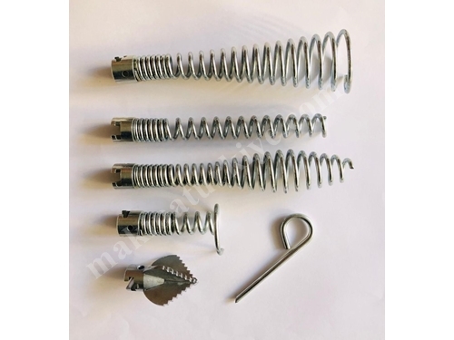 22mm Pipe and Duct Cleaning Machine Spring Tips Set