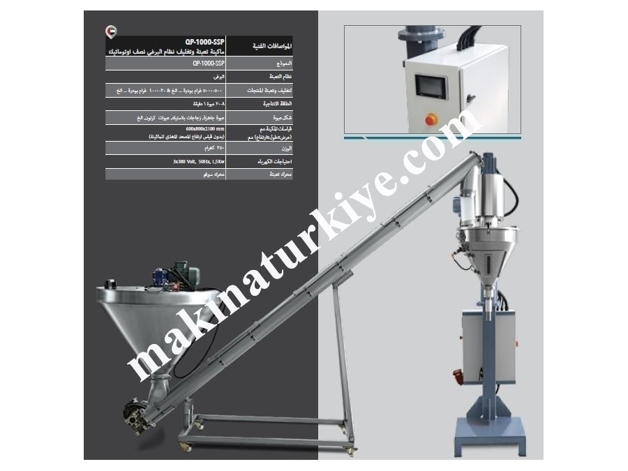 Yarı Otomatik Vidalı Paketleme Makinesi - Cmn 	 Quadropak - Qp-1000-Ssp