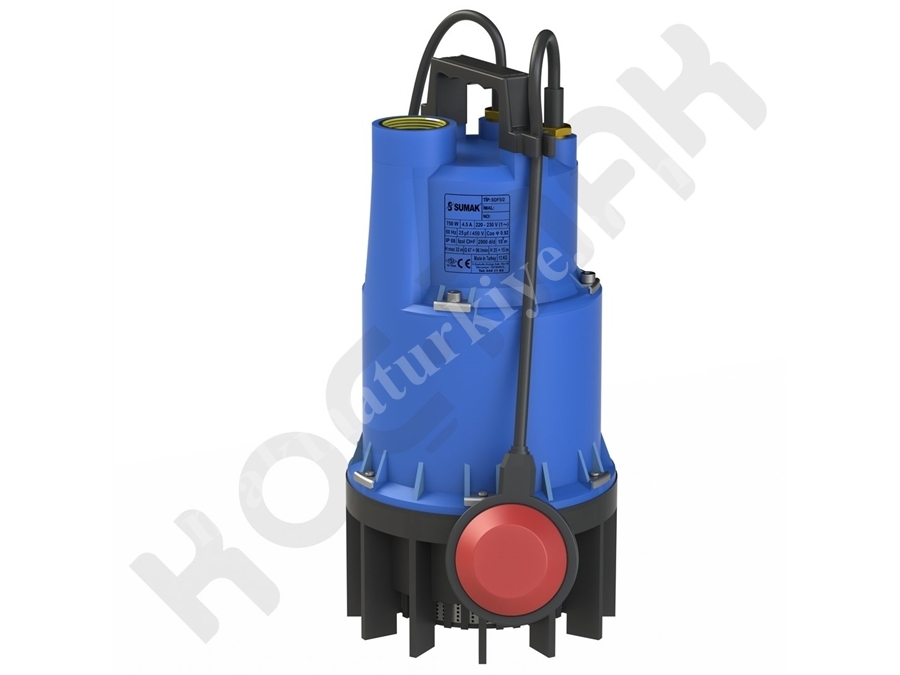 1 Hp Monofaze Elektrikli Flatörlü Otomatik Taşınabilir Su Pompası - Sumak Sdf5/2 