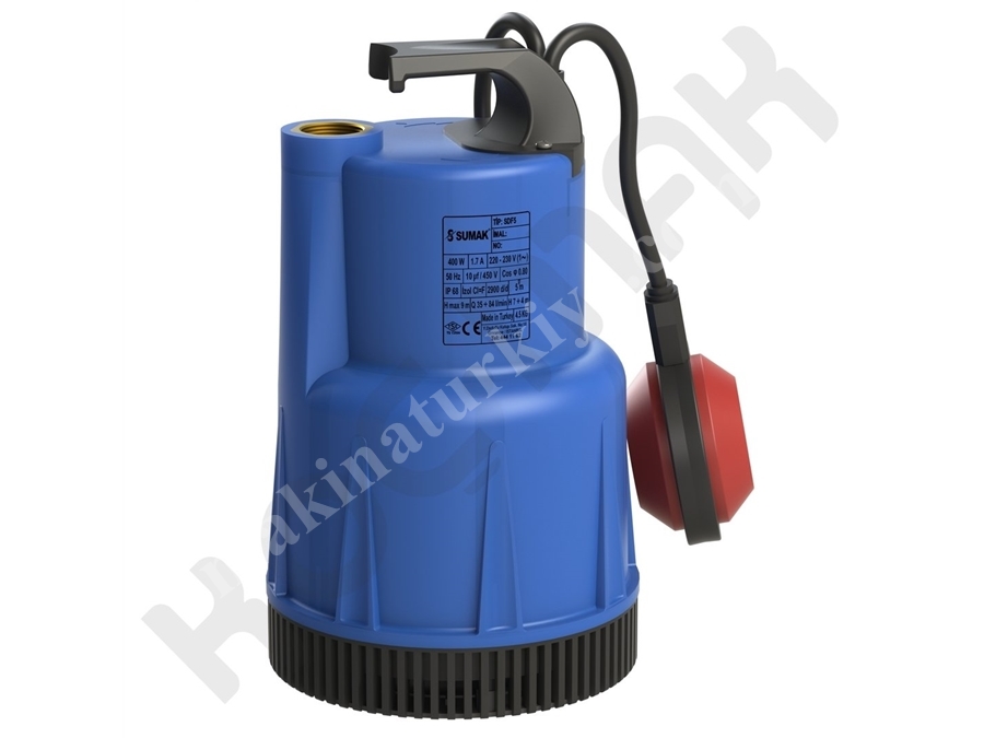 0.25 Kw Monofaze Elektrikli Otomatik Flatörlü Drenaj Su Pompası - Sumak Sdf300