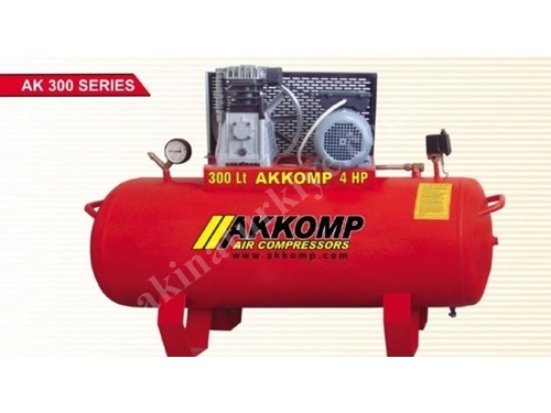 Benzinli Kompresör 4 Hp 430 Lt/Min - Akkomp Pb4900/300-4M