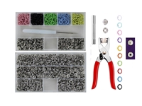 Ensemble complet de matrices à bouton pression couleur metal 431 (9,5 mm) 350 pièces