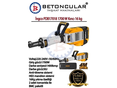 1700 W (16 Kg) Pnömatik Kırıcı Delici - 1