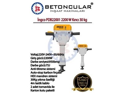 Piqueur perforateur pneumatique 2200 W (30 kg) - 1