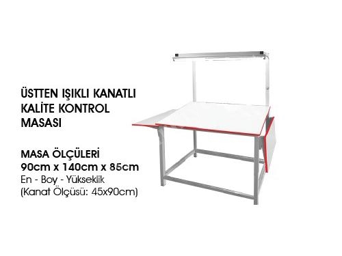 Üstten Işıklı Kanatlı Kalite Kontrol Masası - 6