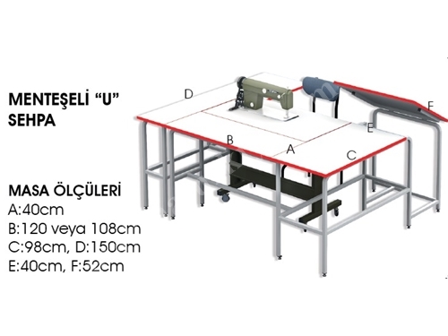 Menteşeli "U" Sehpa - 15