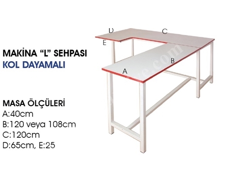 Kol Dayamalı Makina "L" Sehpası - 17
