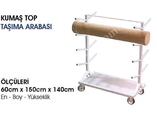 Tekerlekli Top Kumaş Taşıma Arabası - 43