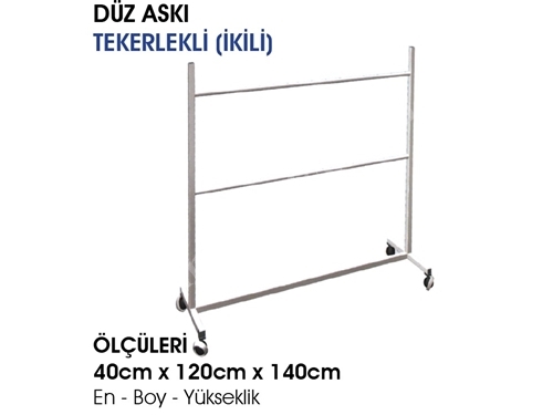 İkili Tekerlekli Düz Askı - 50
