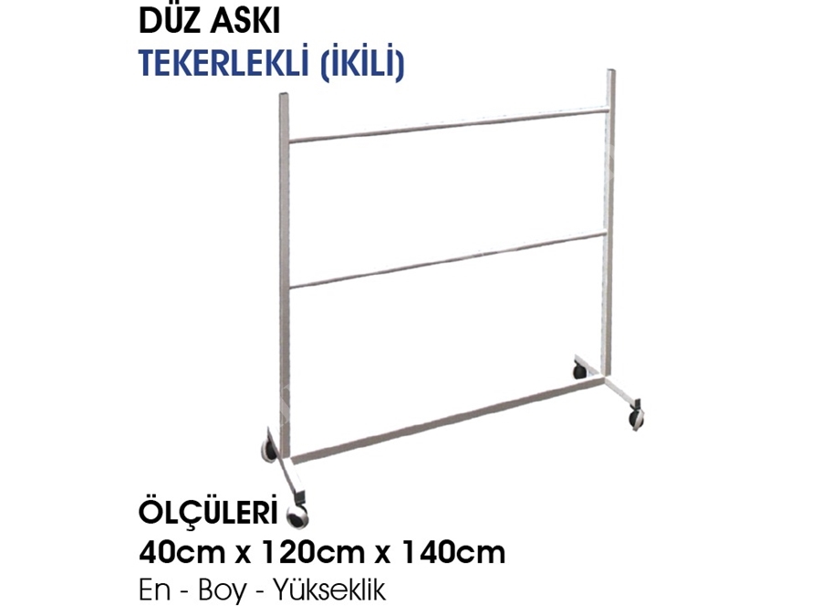İkili Tekerlekli Düz Askı - 50