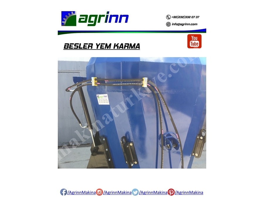 Besler 1,5 Metreküp Asılır Tip Kepçesiz Yem Karma Makinası 