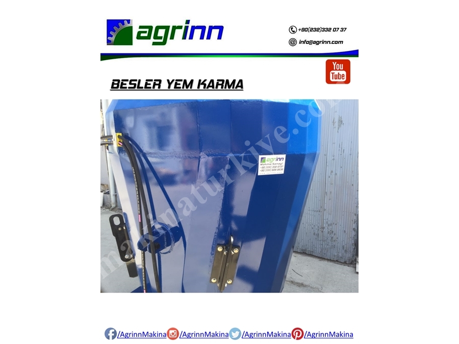 Besler 1,5 Metreküp Asılır Tip Kepçesiz Yem Karma Makinası 