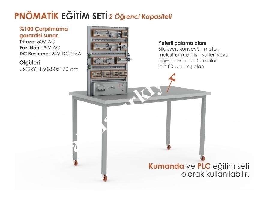 2 Öğrencili Pnömatik Eğitim Seti 