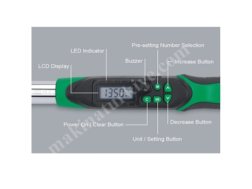 9x12 1.5~30 Nm Interchangeable End Digital Torque Wrench
