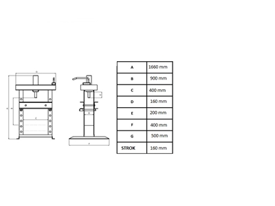 25 Tonnen hydraulische Werkstattpresse - 2