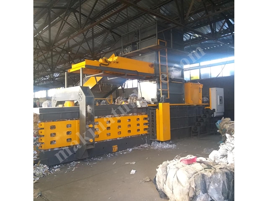 Tam Otomatik 110X120(120)Lık Kağıt Çuval Naylon Pet Balyalama Pres Makinası