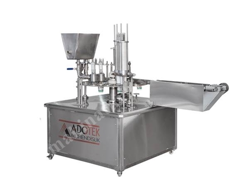 Machine de remplissage de yaourt et de boissons lactées en système double de 100 à 5000 cc
