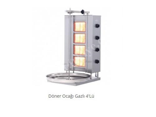 Gazlı Döner Ocak 4'Lü Arge Endüstriyel