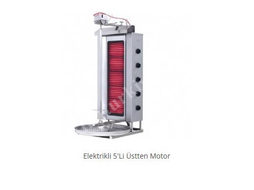 Elektrikli Üstten Motorlu Döner Ocak 5'Li Arge Endüstriyel