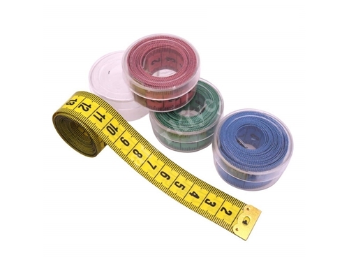 12 Pieces 1.5 Meter Colorful Classic Measuring Tape Transparent Box Standard Measuring Tape