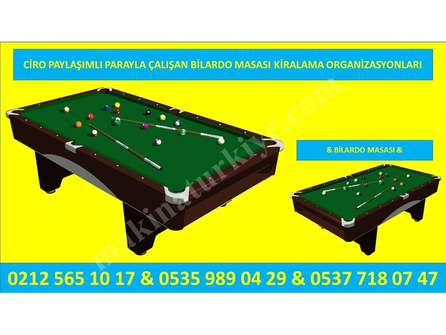 Jetonla Parayla Çalışan Bilardo Masası 