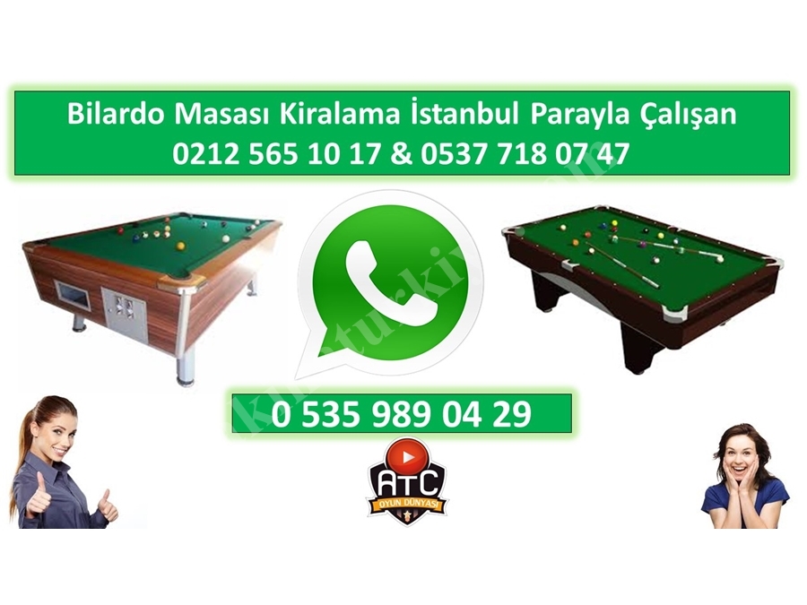 Jetonla Parayla Çalışan Bilardo Masası 