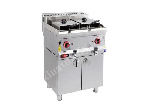 Dolaplı Elektrikli Fritöz 9+9 Lt Arge Endüstriyel