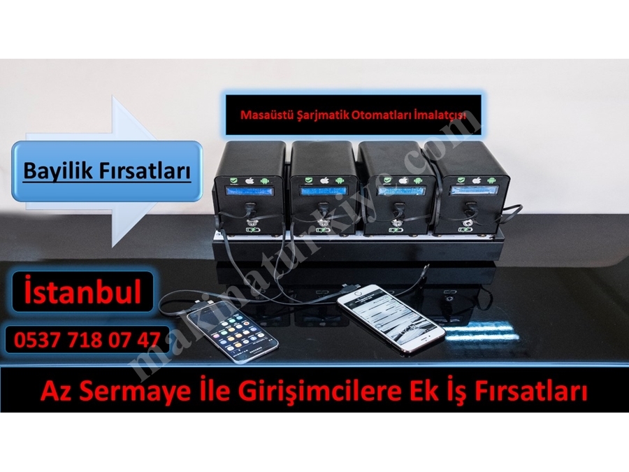 Masaüstü Şarj Cihazı Şarjmatik Otomatı İmalatçı Firma Ücretsiz Kargo