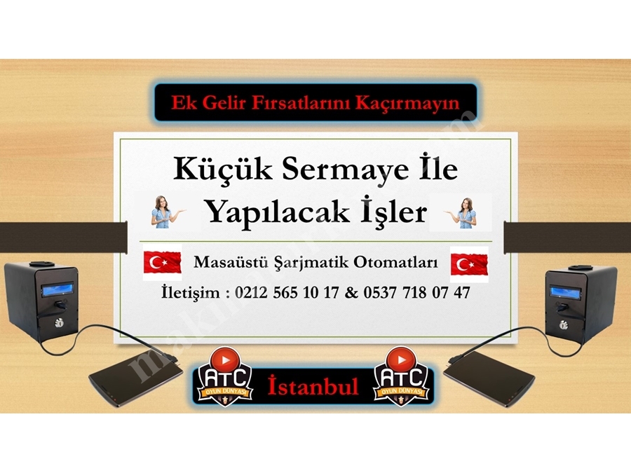 Masaüstü Şarj Cihazı Şarjmatik Otomatı İmalatçı Firma Ücretsiz Kargo