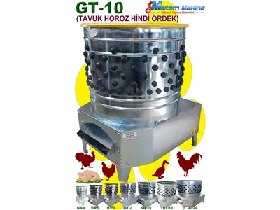 GT 10 Tavuk, Hindi Ve Ördek Yolma Makinası 