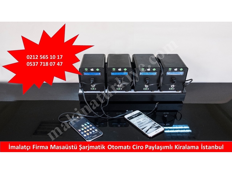 İmalatçı Firma Masaüstü Şarjmatik Otomatı Ciro Paylaşımlı Kiralama İstanbul