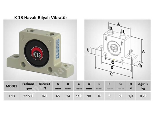 Havalı Vibratör K-13