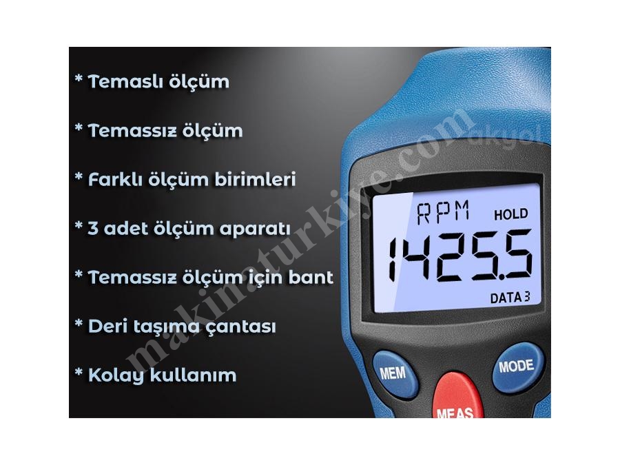 Takometre Temaslı Temassız Devir Ölçer Cem-At8
