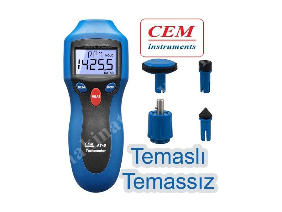 Takometre Temaslı Temassız Devir Ölçer Cem-At8