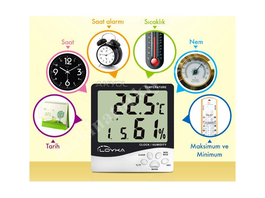 Sıcaklık Ve Nem Ölçer Loyka H100 Plus