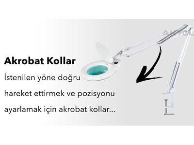 Büyüteç Led Işıklı Ayaklı Tello 5X - 5