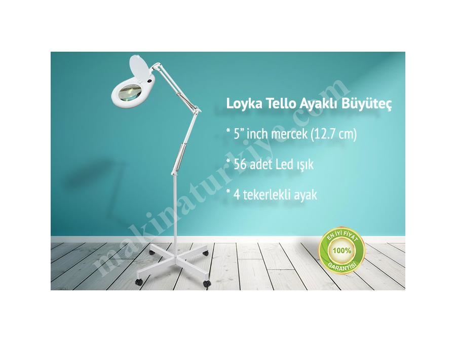 Büyüteç Led Işıklı Ayaklı Tello 5X