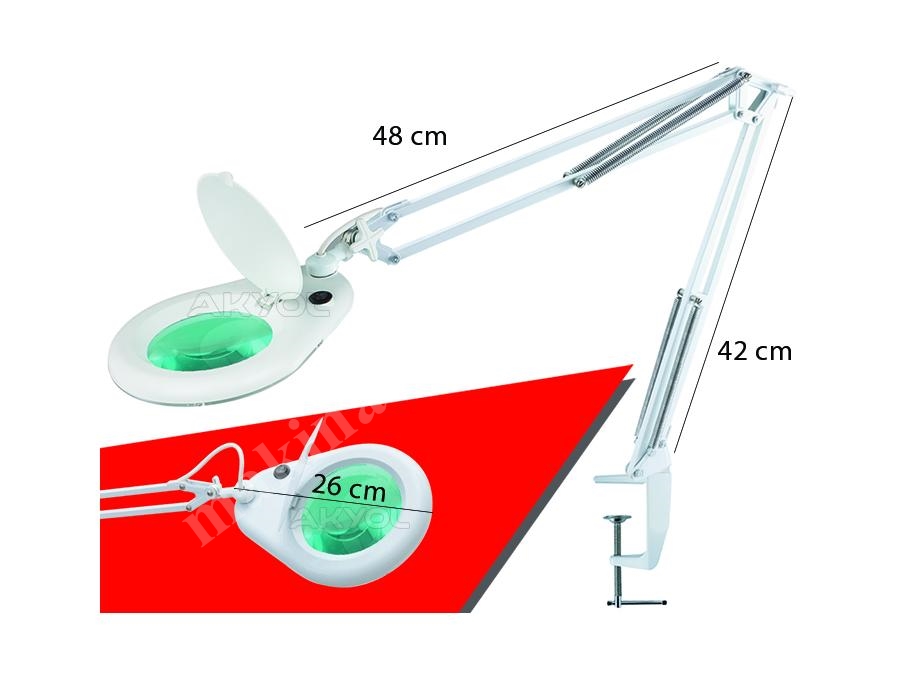 Büyüteç Led Işıklı Ayaklı Tello 5X